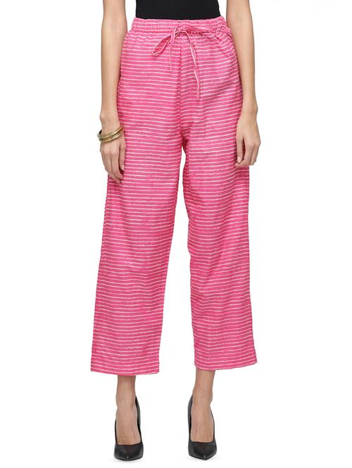 women stripes calf length tailored pants - 16746228 - Very Small Image - 1