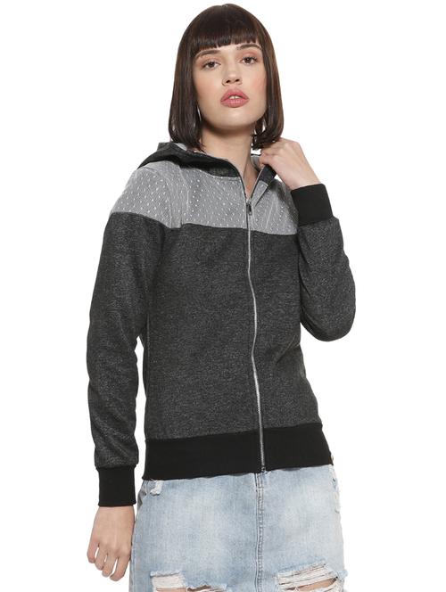 long sleeved lace detail hooded jacket - 16746469 - Very Small Image - 1