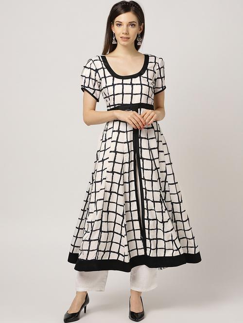 block print anarkali kurta - 16746505 - Very Small Image - 1