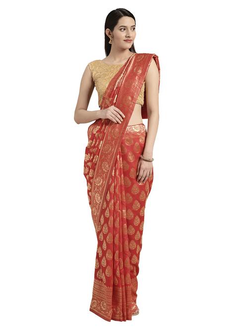 ethnic motif banarasi saree - 16746925 - Very Small Image - 1