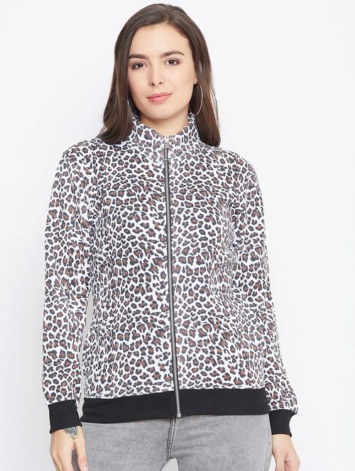 turtle neck animal print jacket - 16749483 - Very Small Image - 1