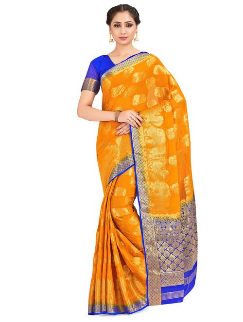 conversational banarasi saree - 16750478 - Very Small Image - 1