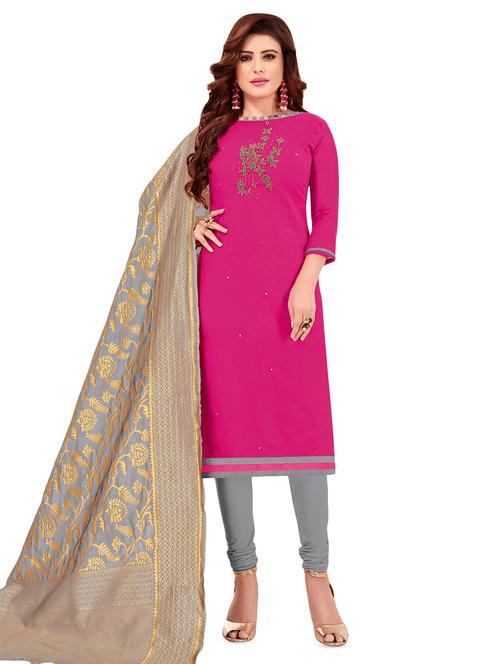 embroidered unstitched suit - 16750559 - Very Small Image - 1