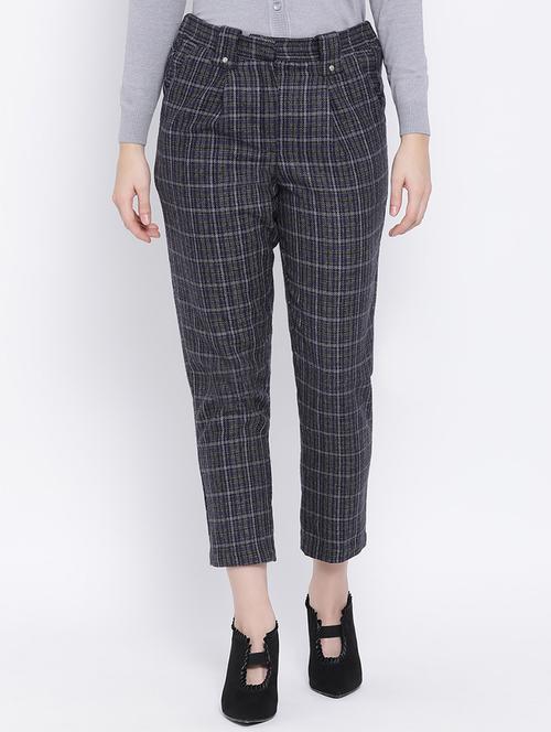 high rise checkered trouser - 16750612 - Very Small Image - 1