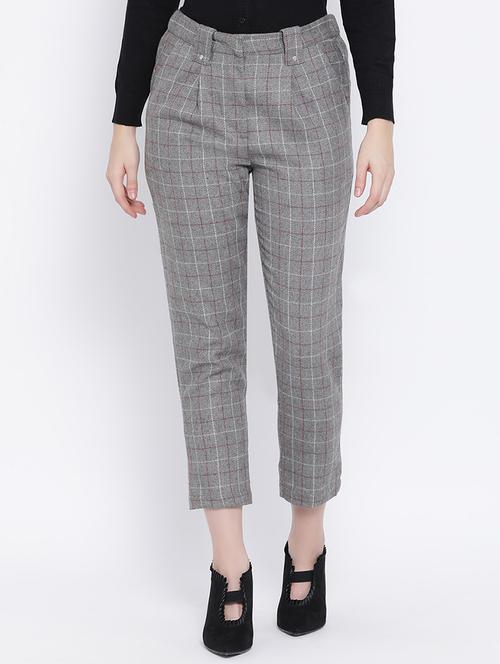 high rise checkered trouser - 16750613 - Very Small Image - 1
