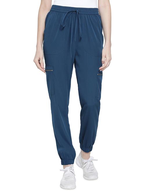 drawstring waist solid joggers - 16750616 - Very Small Image - 1