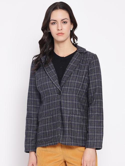 lapel neck checkered blazer - 16750734 - Very Small Image - 1
