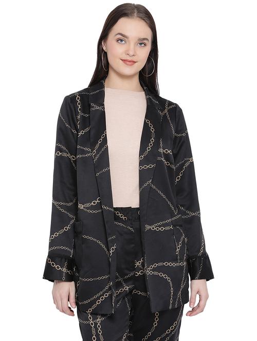long sleeved chain print blazer - 16750742 - Very Small Image - 1
