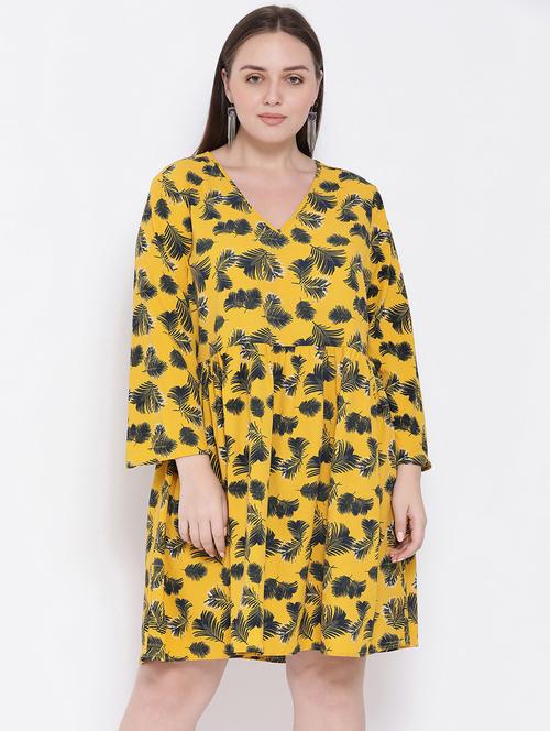 v-neck tropical a-line dress - 16750794 - Very Small Image - 1