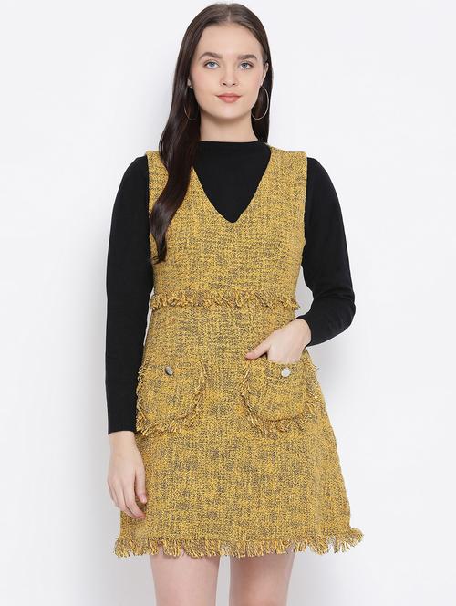 frayed detail pocket patch sheath dress - 16750796 - Very Small Image - 1