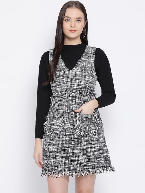 frayed detail pocket patch sheath dress - 16750797 - Very Small Image - 1