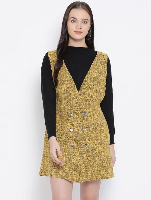 v-neck button up a-line dress - 16750799 - Very Small Image - 1