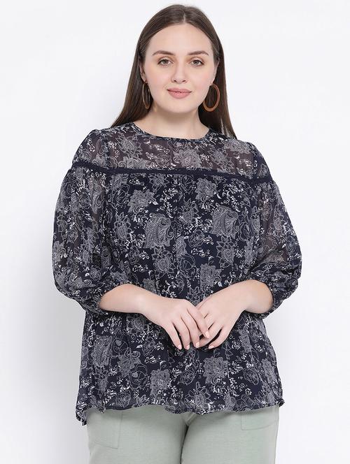 lace detail paisley top - 16750867 - Very Small Image - 1