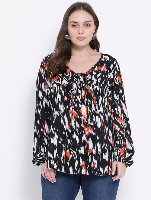 tie up neck abstract top - 16750874 - Very Small Image - 1