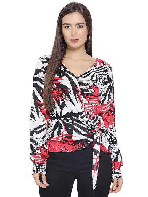 tie front tropical top - 16750913 - Very Small Image - 1