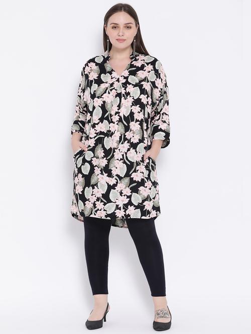 mandarin neck floral top - 16750973 - Very Small Image - 1