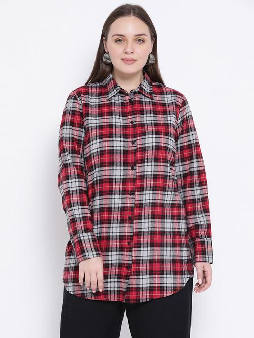 long sleeved checkered shirt - 16750978 - Very Small Image - 1