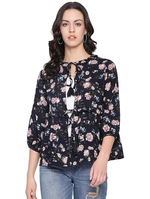 floral printed regular shrug - 16751082 - Very Small Image - 1