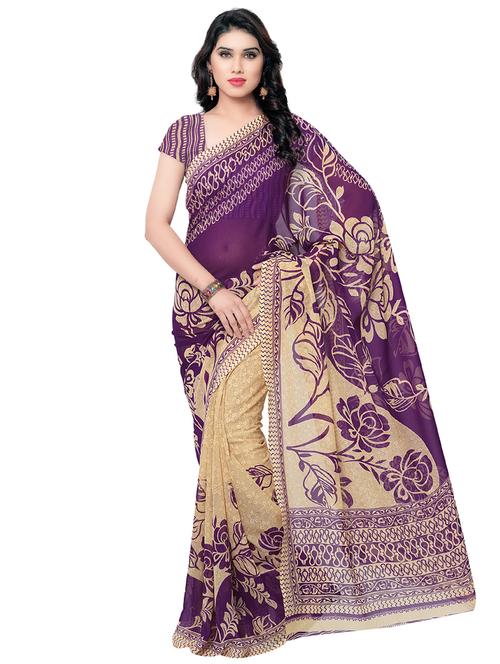 floral printed saree floral printed saree with blouse - 16751543 - Very Small Image - 1