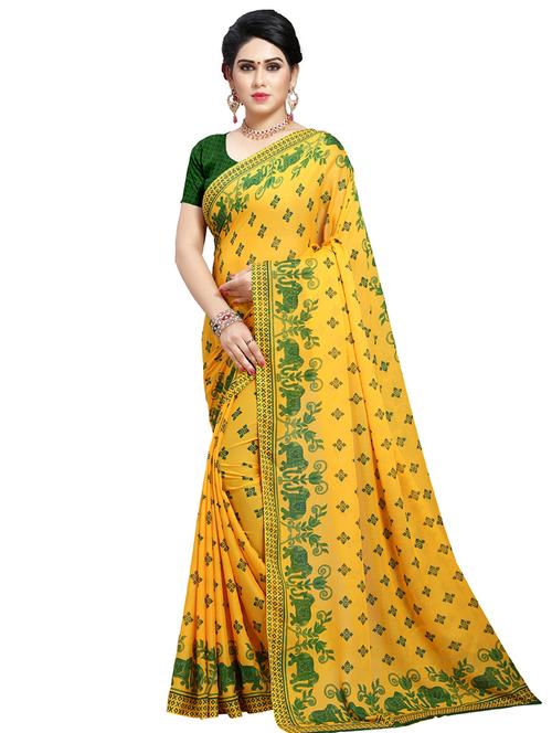 conversational printed saree with blouse - 16751598 - Very Small Image - 1