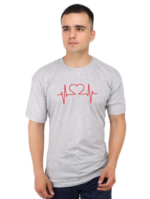 grey chest print t-shirt - 16751827 - Very Small Image - 1