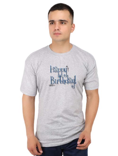 grey typographic chest print t-shirt - 16751842 - Very Small Image - 1