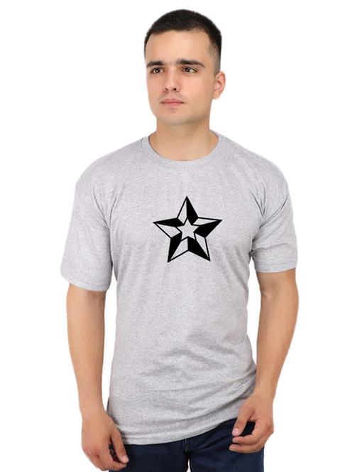 grey chest print t-shirt - 16751961 - Very Small Image - 1