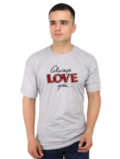 grey typographic chest print t-shirt - 16752019 - Very Small Image - 1