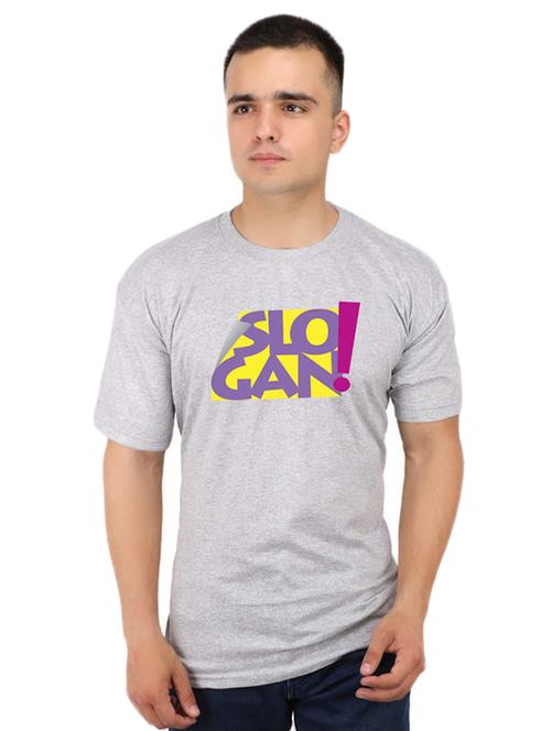 grey typographic chest print t-shirt - 16752095 - Very Small Image - 1