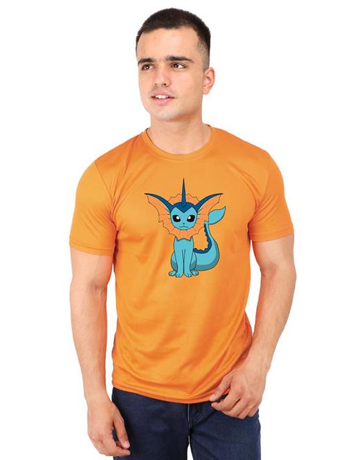 orange chest printed t-shirt - 16752284 - Very Small Image - 1