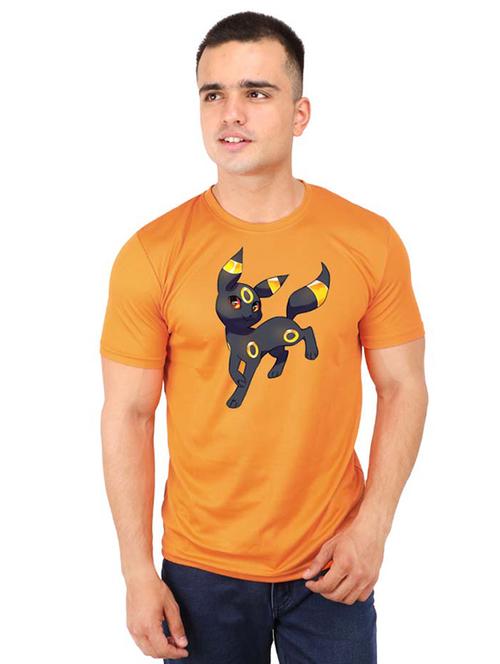 orange chest printed t-shirt - 16752292 - Very Small Image - 1
