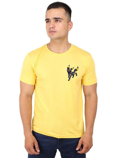 yellow chest print t-shirt - 16752295 - Very Small Image - 1