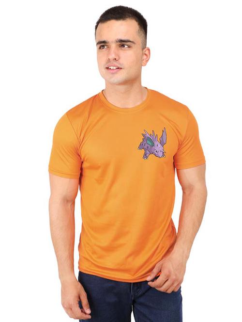 orange chest printed t-shirt - 16752347 - Very Small Image - 1