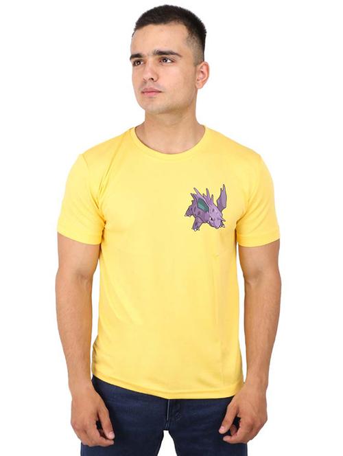 yellow chest printed t-shirt - 16752351 - Very Small Image - 1