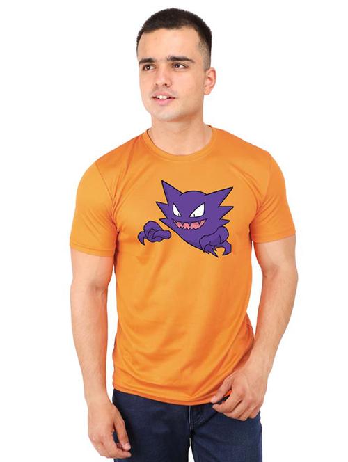 orange chest printed t-shirt - 16752374 - Very Small Image - 1