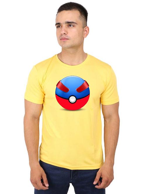 yellow chest printed t-shirt - 16752386 - Very Small Image - 1