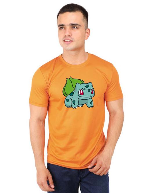 orange chest printed t-shirt - 16752424 - Very Small Image - 1