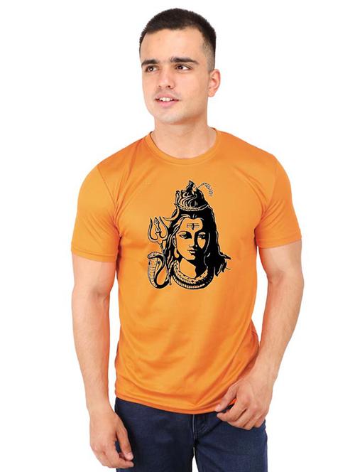 orange chest printed t-shirt - 16752490 - Very Small Image - 1
