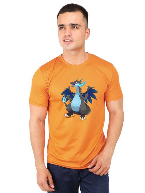 orange chest printed t-shirt - 16752505 - Very Small Image - 1