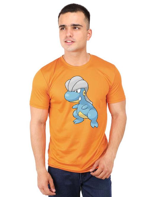 orange chest printed t-shirt - 16752521 - Very Small Image - 1
