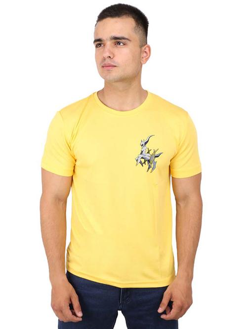 yellow chest printed t-shirt - 16752540 - Very Small Image - 1