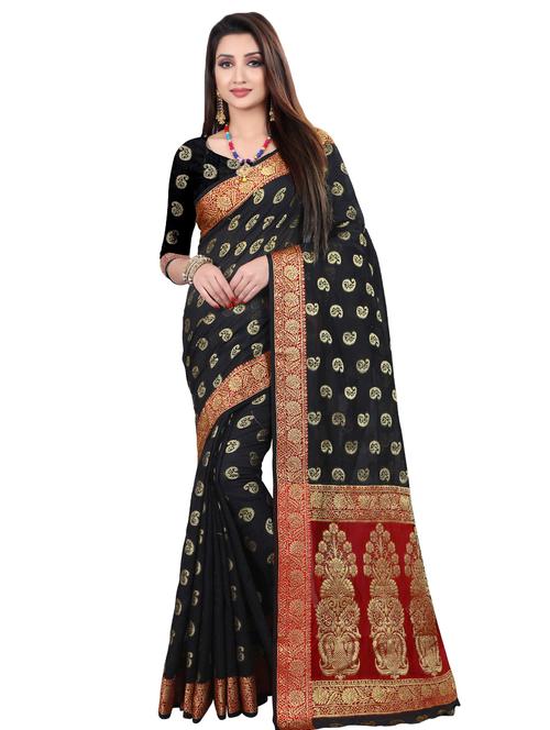 self-design gadwal saree with blouse - 16753601 - Very Small Image - 1