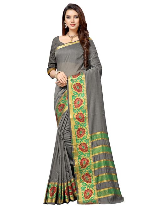 self-design gadwal saree with blouse - 16753627 - Very Small Image - 1