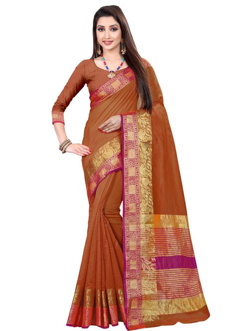 self-design gadwal saree with blouse - 16753637 - Very Small Image - 1