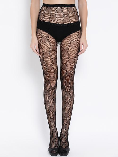 high rise ster print full length pantyhose - 16754106 - Very Small Image - 1