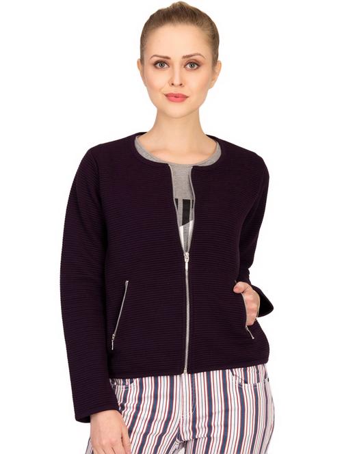 pocket detail zip up wool jacket - 16754301 - Very Small Image - 1