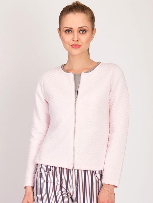 chevron quilted zip up wool jacket - 16754307 - Very Small Image - 1