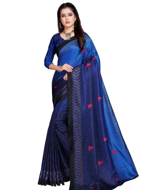 geometrical printed saree with blouse - 16754428 - Very Small Image - 1