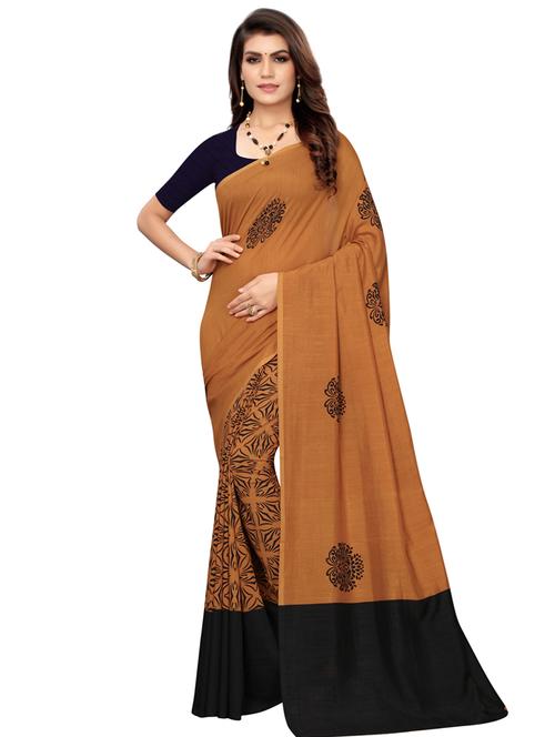 floral printed saree with blouse - 16754469 - Very Small Image - 1