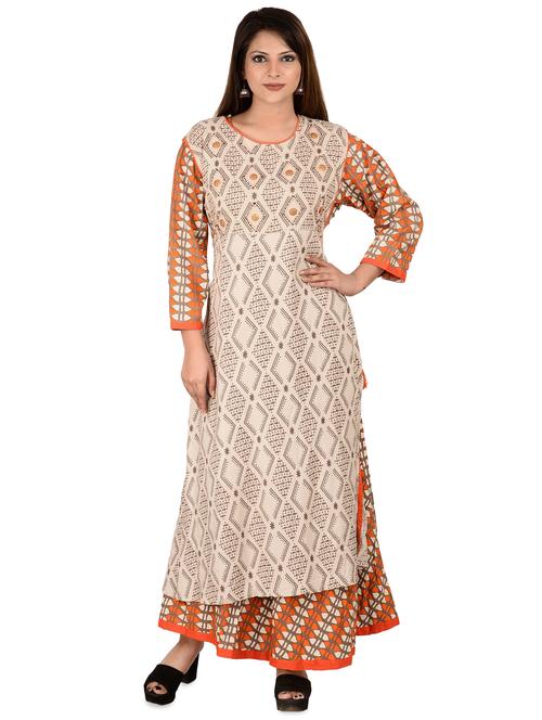 printed layered kurta - 16754572 - Very Small Image - 1